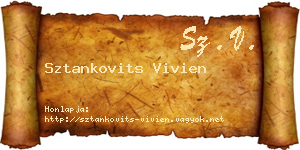 Sztankovits Vivien névjegykártya